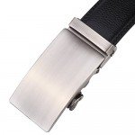 Dante Men's Leather Ratchet Dress Belt with Automatic Buckle