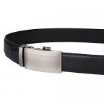 Dante Men's Leather Ratchet Dress Belt with Automatic Buckle