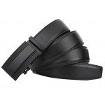 Dante Men's Leather Ratchet Dress Belt with Automatic Buckle