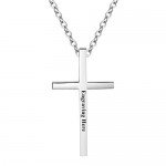 Diamondido Personalized Stainless Steel Philippians 4:13 Cross Necklace for Men Women Bible Verse Necklace Pendant