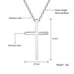 Diamondido Personalized Stainless Steel Philippians 4:13 Cross Necklace for Men Women Bible Verse Necklace Pendant