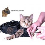 Downtown Pet Supply Cat Grooming Bag - Cat Restraint Bag, Cat Grooming Accessory + FREE Cat Muzzle