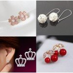 E351 2018 new hot fashion chic Austrian crystal rhinestone earrings for women cheap wholesale jewelry free shipping