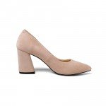 ESVEVA 2018 Women Pumps Sweet Style Square High Heel Flock Pointed Toe Spring and Autumn Elegant Shallow Ladies Shoes Size 34-43