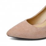 ESVEVA 2018 Women Pumps Sweet Style Square High Heel Flock Pointed Toe Spring and Autumn Elegant Shallow Ladies Shoes Size 34-43