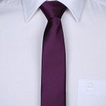 Elviros Mens Eco-friendly Fashion Solid Color Slim Tie 2.4'' (6cm)