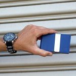 F&H Minimalist Slim Leather Wallet Money Clip Holds 8 Cards