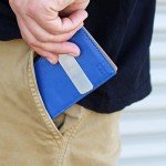F&H Minimalist Slim Leather Wallet Money Clip Holds 8 Cards