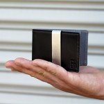 F&H Minimalist Slim Leather Wallet Money Clip Holds 8 Cards