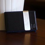 F&H Minimalist Slim Leather Wallet Money Clip Holds 8 Cards