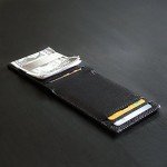 F&H Minimalist Slim Leather Wallet Money Clip Holds 8 Cards