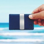 F&H Minimalist Slim Leather Wallet Money Clip Holds 8 Cards
