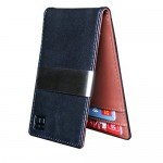 F&H Minimalist Slim Leather Wallet Money Clip Holds 8 Cards