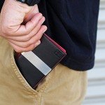 F&H Minimalist Slim Leather Wallet Money Clip Holds 8 Cards