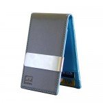 F&H Minimalist Slim Leather Wallet Money Clip Holds 8 Cards