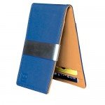 F&H Minimalist Slim Leather Wallet Money Clip Holds 8 Cards