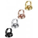FIBO STEEL 13MM Stainless Steel Small Hoop Earrings for Men Women Huggie Earrings CZ Inlaid