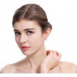 FIBO STEEL 13MM Stainless Steel Small Hoop Earrings for Men Women Huggie Earrings CZ Inlaid
