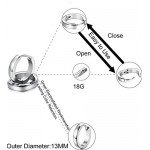 FIBO STEEL 13MM Stainless Steel Small Hoop Earrings for Men Women Huggie Earrings CZ Inlaid