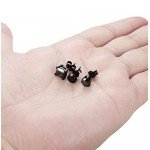 FIBO STEEL 3 Pairs Stainless Steel Black Stud Earrings for Men Women CZ Earrings, 3mm-8mm Available