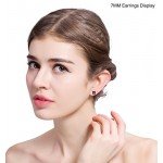 FIBO STEEL 4 Pairs Stainless Steel Stud Earrings for Men Women Ear Piercing CZ Inalid,6-8MM