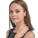 FIBO STEEL Stainless Steel Black Stud Earrings for Men Women, 3mm-8mm Available