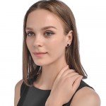 FIBO STEEL Stainless Steel Black Stud Earrings for Men Women, 3mm-8mm Available