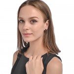 FIBO STEEL Stainless Steel Black Stud Earrings for Men Women, 3mm-8mm Available