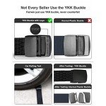 Fairwin Men's Military Tactical Web Belt, Nylon Canvas Webbing YKK Plastic Buckle Belt