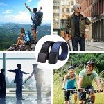 Fairwin Men's Military Tactical Web Belt, Nylon Canvas Webbing YKK Plastic Buckle Belt