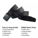 Fairwin Men's Military Tactical Web Belt, Nylon Canvas Webbing YKK Plastic Buckle Belt