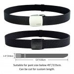 Fairwin Men's Military Tactical Web Belt, Nylon Canvas Webbing YKK Plastic Buckle Belt