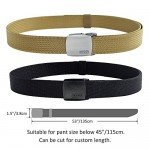 Fairwin Men's Military Tactical Web Belt, Nylon Canvas Webbing YKK Plastic Buckle Belt