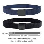 Fairwin Men's Military Tactical Web Belt, Nylon Canvas Webbing YKK Plastic Buckle Belt