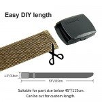 Fairwin Men's Military Tactical Web Belt, Nylon Canvas Webbing YKK Plastic Buckle Belt