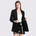 Fashion Autumn Women Blazers and Jackets Work Office Lady Suit Slim White Black None Button Business female blazer Coat Talever 