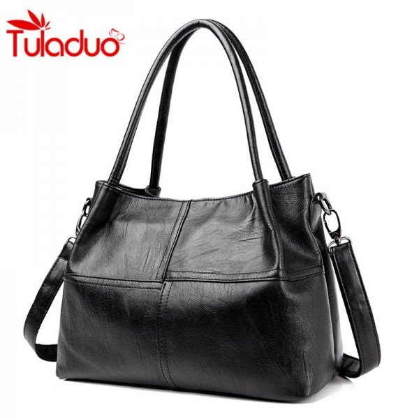 Fashion Leather Handbag Women Shoulder Bag Ladies Simple Luxury Handbags Large Casual Shoulder Messenger Bag Mummy Bags Sac Tote