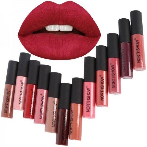 Fashion Makeup Matte Lipstick Long-Lasting Liquid Lip Makeup Lipstick Easy To Wear Nude Red Lip Gloss Cosmetic