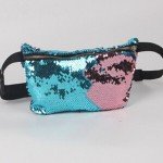 Fashion Reversible Sequin Glitter Waist Fanny Pack Belt Bum Bag Pouch Hip Purse Waist Packs