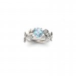 Fashion Silver Color Crystal Flower Vine Leaf Design Rings For Women Femme Ring Vintage Statement Jewelry Lover Gift