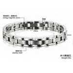 Father's Day Bracelet Men Sleek Magnetic Therapy Wristband in Velvet Gift Box with Free Link Remove Tool,9 inch