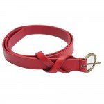 Feitong  Fashion Vintage  Women's Belt Narrow Skinny Low Waist Thin Leather Loop Hot Selling Solid Bow Belt Girls Accessories