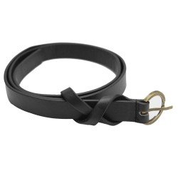 Feitong  Fashion Vintage  Women's Belt Narrow Skinny Low Waist Thin Leather Loop Hot Selling Solid Bow Belt Girls Accessories