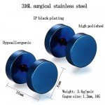 Feramox Stainless Steel Mens Womens Stud Earrings Set Ear Piercing Plugs Tunnel Punk Style