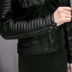 Fitaylor Women Spring Autumn PU Leather Jacket Casual Slim Soft Moto Jacket Biker Faux Leather Jacket Women