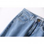 Free shipping 2018 New Slim Pencil Pants Vintage High Waist Jeans new womens pants full length pants loose cowboy pants C1332