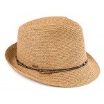 Funky Junque UPF50+ Adjustable Multicolor Woven Pattern Short Brim Fedora Hat