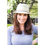 Funky Junque UPF50+ Adjustable Multicolor Woven Pattern Short Brim Fedora Hat