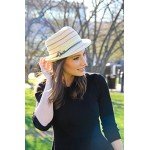 Funky Junque UPF50+ Adjustable Multicolor Woven Pattern Short Brim Fedora Hat
