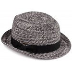 Funky Junque UPF50+ Adjustable Multicolor Woven Pattern Short Brim Fedora Hat